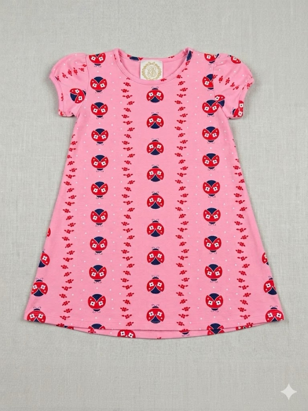 The Beaufort Bonnet Company Polly Play Dress - Ladybug Pink - Size 5
